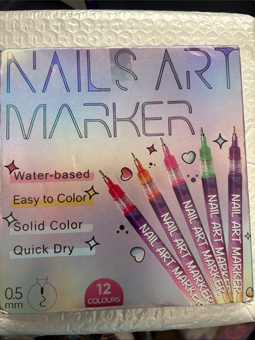 Nail Art Marker Set - Holographic 12-Color